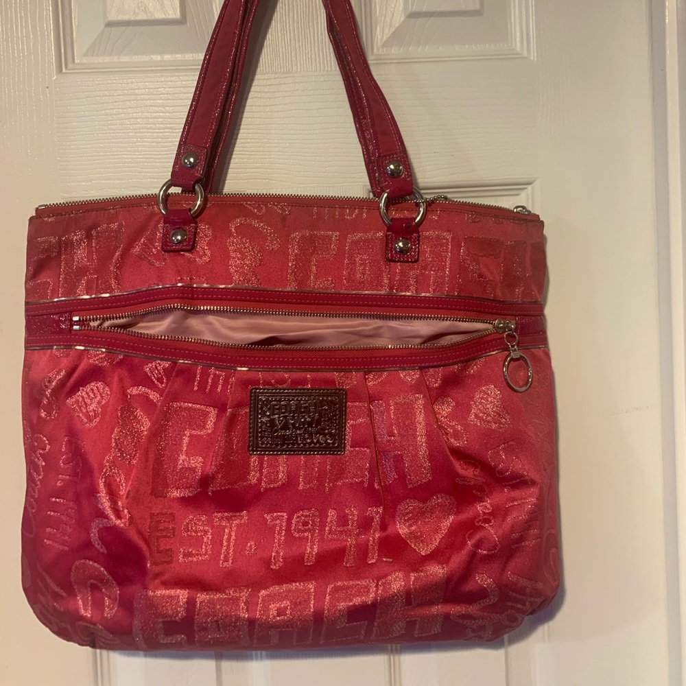 Pink coach bag